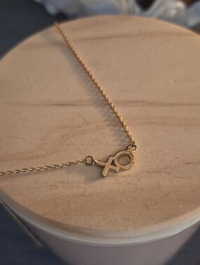 Gold XO Charm Necklace - Women Jewelry